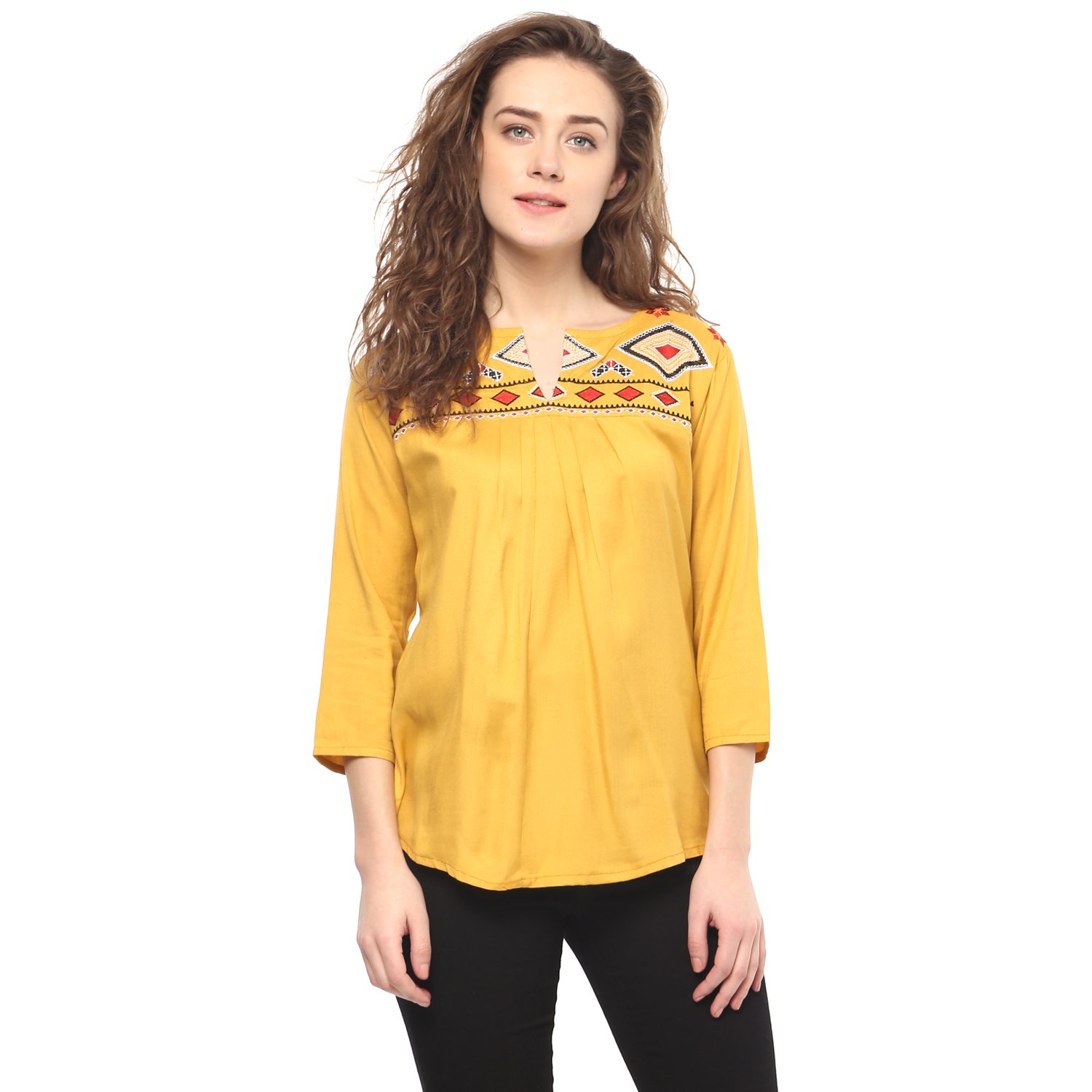 mayra women's plain regular fit top