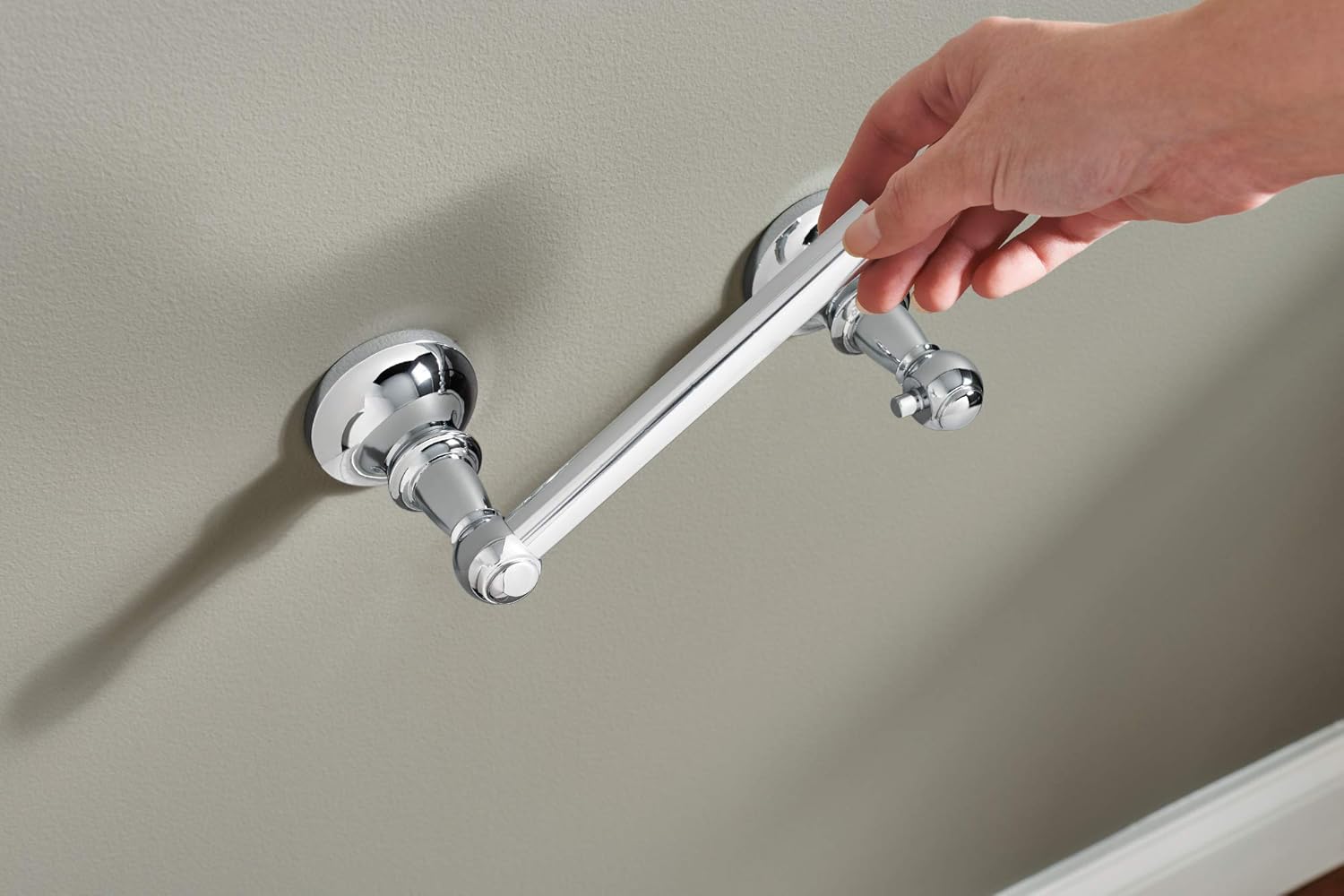 Moen DN4408CH Vale Double Post Pivoting Toilet Paper Holder, Chrome - Toilet Paper Holders - 