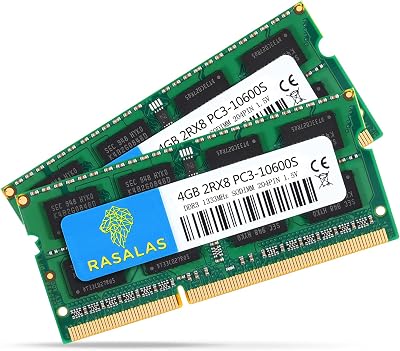 Rasalas 8GB RAM Kit 2x4GB DDR3-1333 SODIMM for MacBook Pro iMac Mini Intel AMD