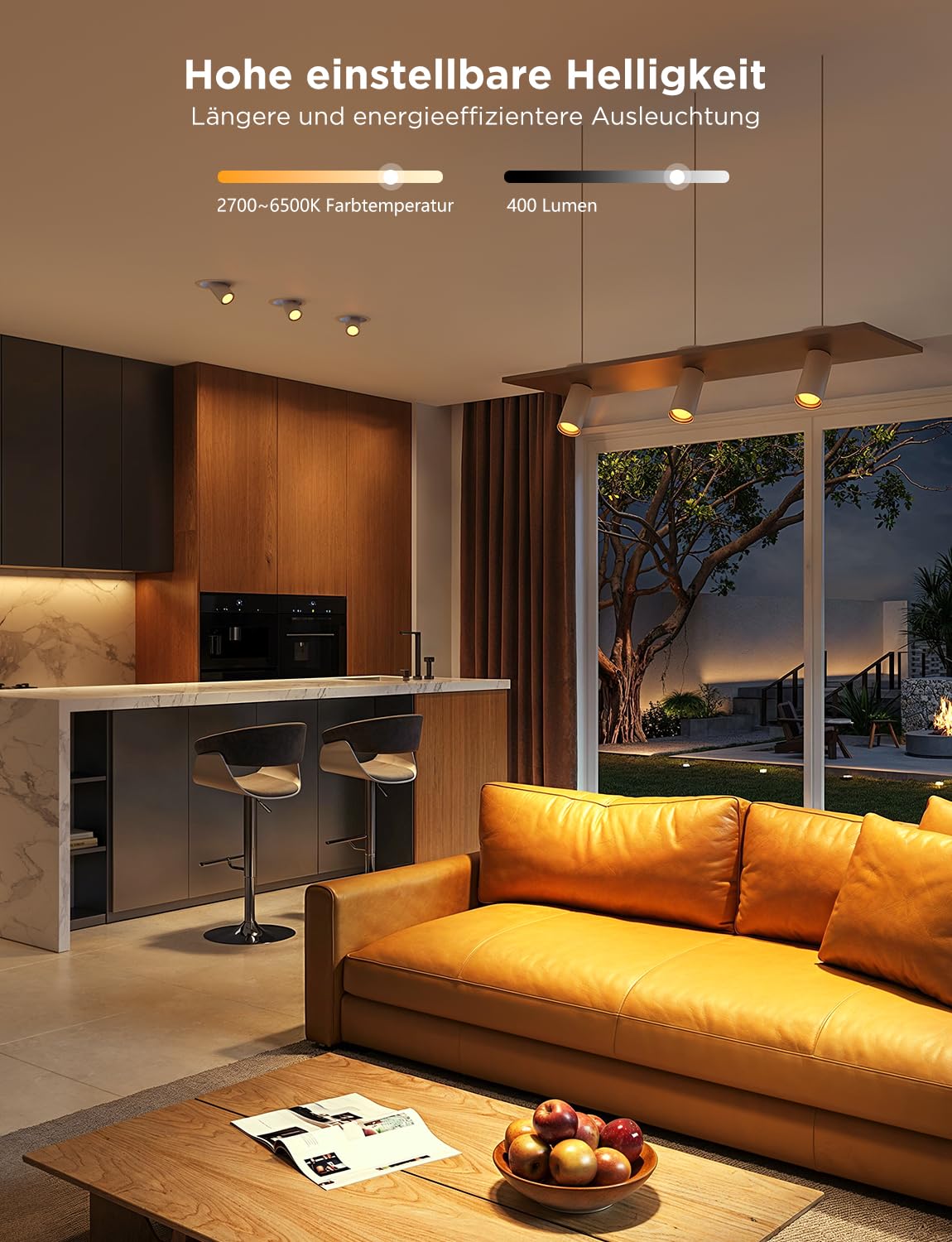 Govee Glühbirne GU10 LED RGBWW, Smarte Glühbirne Funktioniert mit Matter, Alexa, Google Home, 400LM WLAN LED Lampe Dimmbare Farbwechsel, 56 Szenen, Smart Bulb GU10 Synchronisierung mit Musik 4 Packung 3