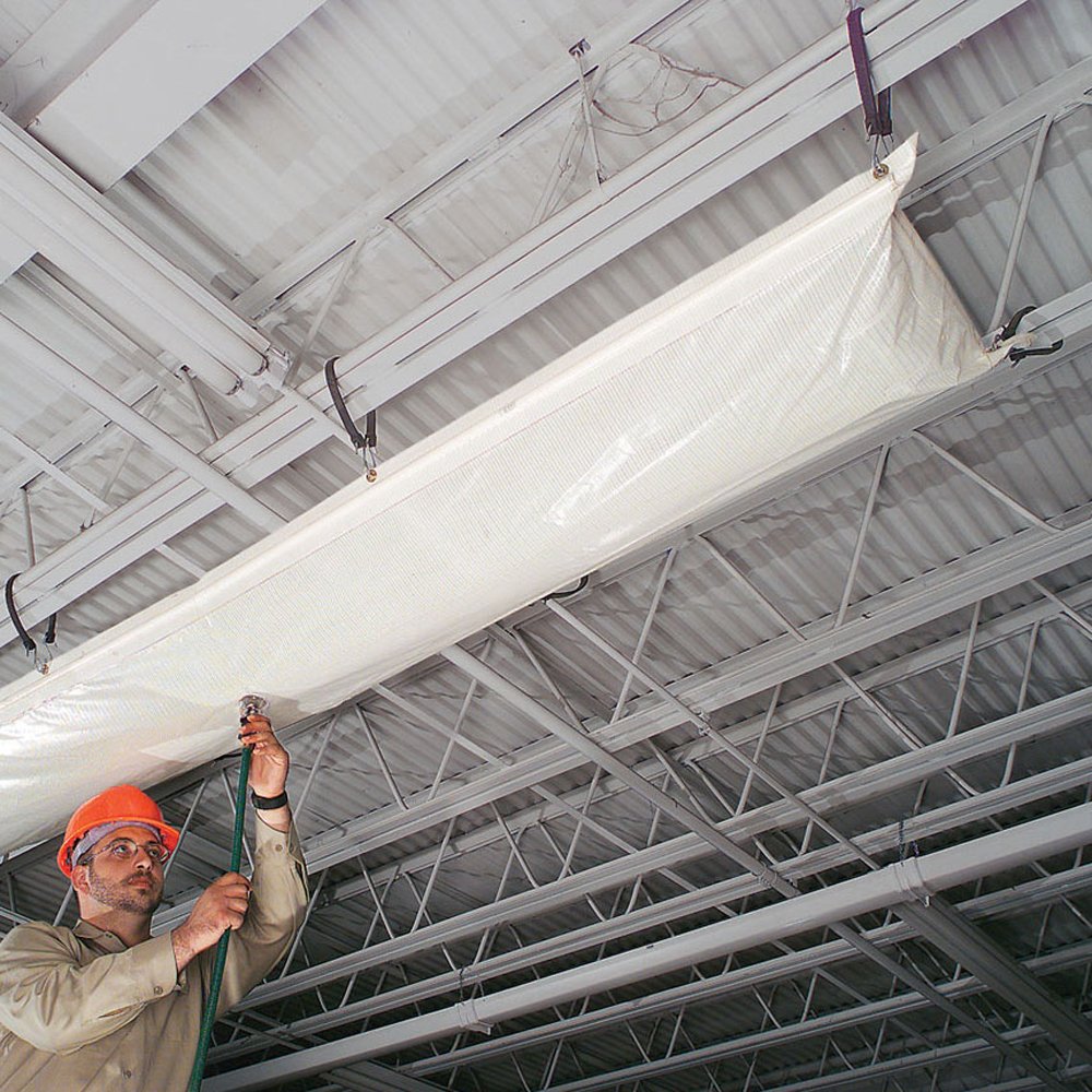 New Pig PIG Roof Leak Diverter Tarp - Clear Polyethylene, 305cm x 41cm, Transparent, Diverts Leaks Safely Away from Floors & Equipment - Image 4