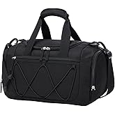 Vorspack Gym Bag for Women - 15 Inches Small Duffle Bag for Travel Lightweight Duffel Bag Personal Item Travel Bag Weekender Bag for Travel Sports Gym - Black