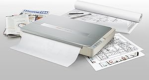Plustek A3 Flatbed Scanner OS 1180 : 11.7x17 Large Format scan Size for Blueprints and Document. Design for Library, School and Soho. A3 scan for 9 sec, Support Mac and PC