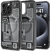 Spigen Ultra Hybrid MagFit Direct Digital Printing Case for iPhone 15 Pro Max [Custom Design][Compatible with Magsafe] - Zero One Black