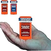 Travel Size - Mando Whole Body Deodorant - Men's Aluminum-Free Smooth Solid Stick Deodorant - Bourbon Leather And Pro Sport - 0.5oz - Pack Of 02 - Travel Size