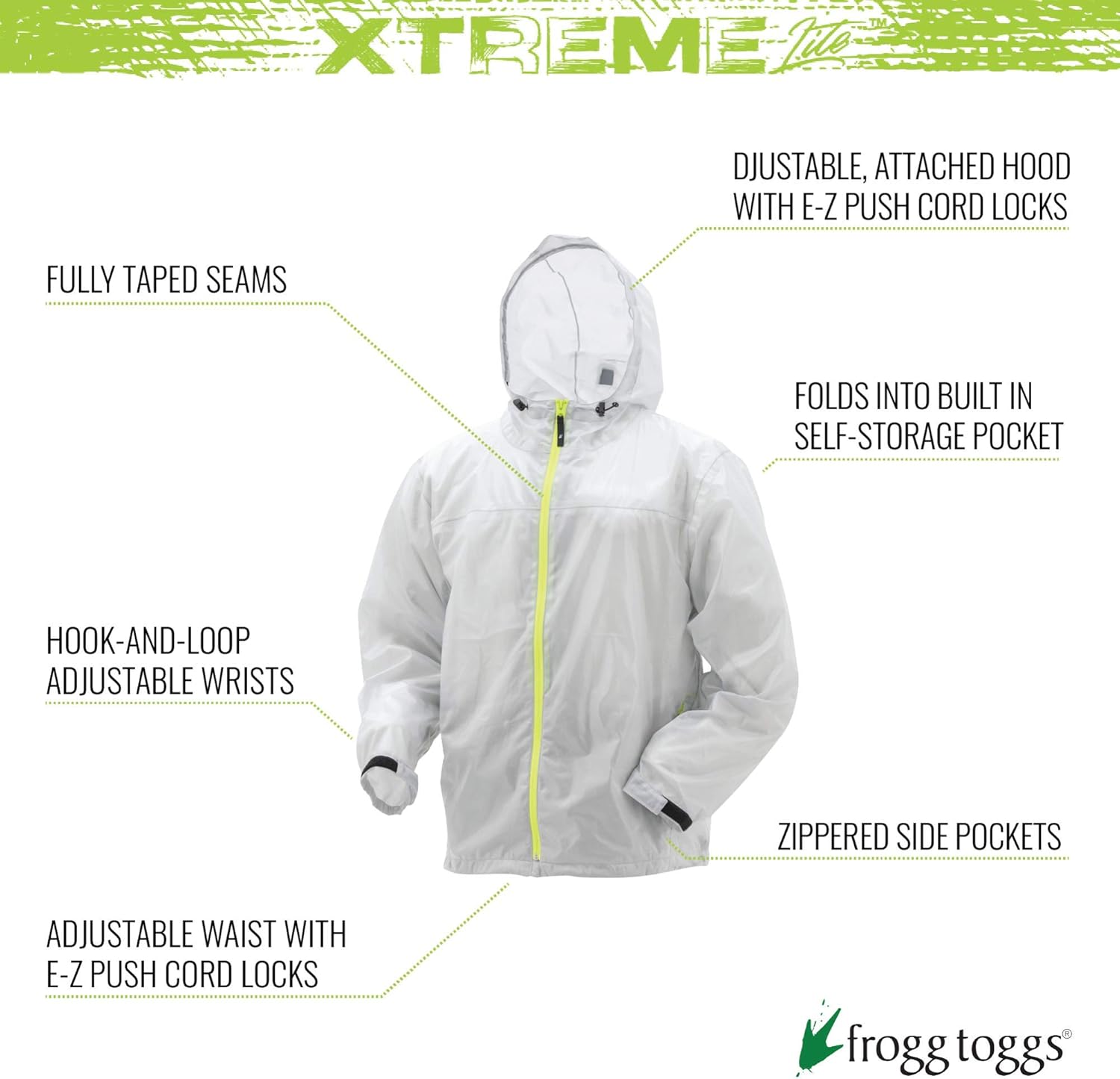 FROGG TOGGS Women's Xtreme Lite Packable Waterproof Breathable Rain Jacket: Clothing