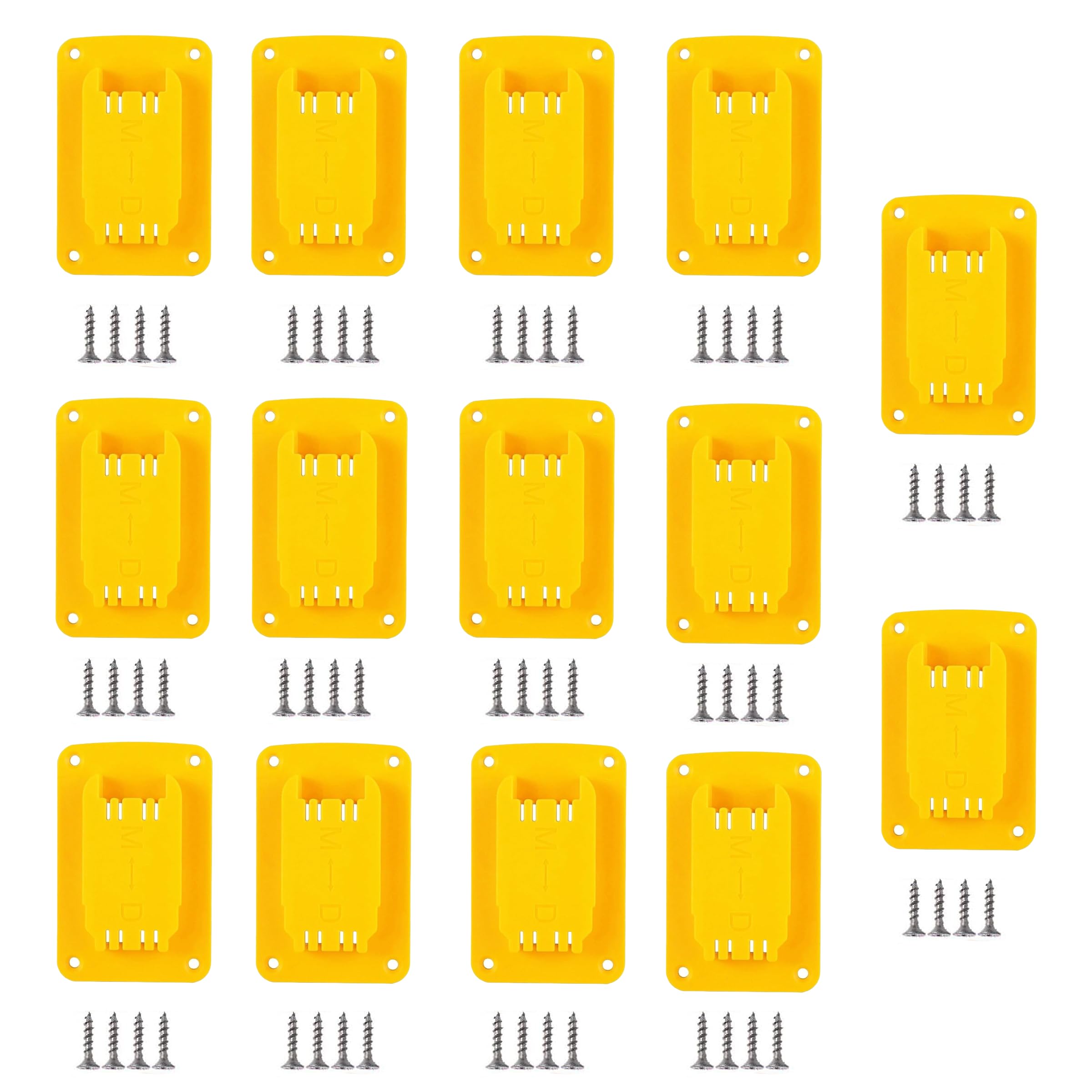 Photo 1 of RISELION Dewalt Tool Holders for Drill Driver 20V 12V, Wall Mount Drill Holder with 56 Screws (14 Packs, No Tools)