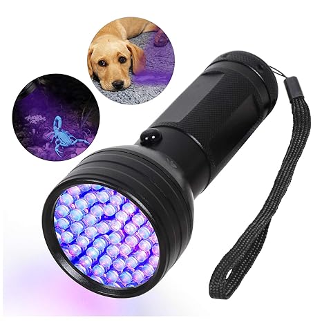 UV Flashlight Black Light, 51 LED 395nM Ultraviolet Handheld ...