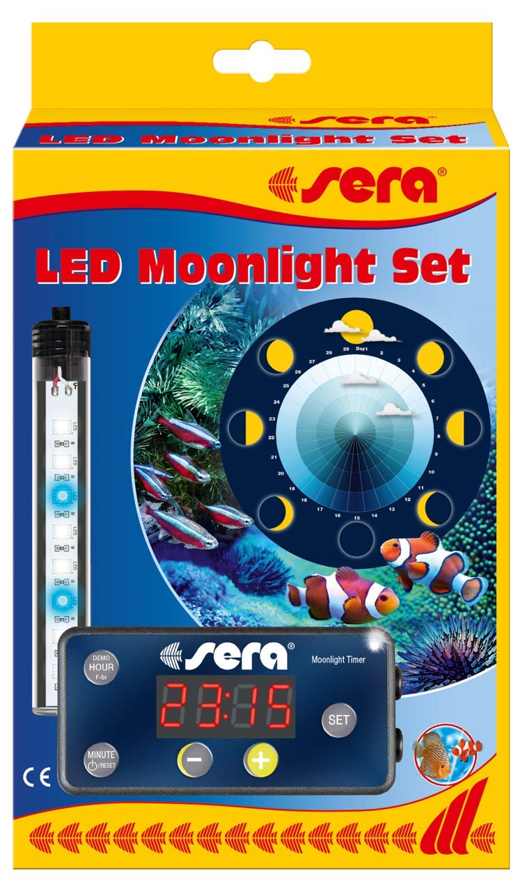 sera LED Moonlight Set - Moonlight Control and Lighting for Varied Night Watching, 1 Piece (1 Pack) Black