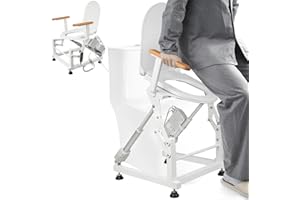 Lift Toilet Seat for Elderly with Wooden Armrests, FSÄ/HSÄ Eligible Electric Sit to Stand Lift for Elderly and Disabled, Toil