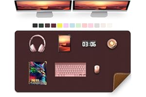 Large PU Leather Desk Pad, 47.2" x 17" Non-Slip Mat for Desktop, Office & Computer, Waterproof Blotter Pad, Keyboard Mat for 