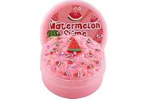 Watermelon Pink Snow Fizz Slime, Non-Sticky Crunchy Slime, Slimes Party Favors for Kids, Slimes Sensory Toys for Birthday Eas
