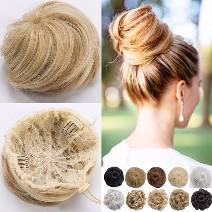 Scrunchy Scrunchie Bun Up Do Hair Piece Hair Ribbon Ponytail Extensions Messy VOLUMINOUS
