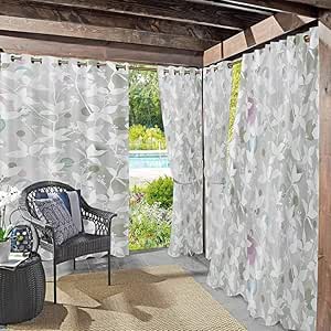 Anmaseven Cortinas de exterior para patio para pérgola, porche o balcón