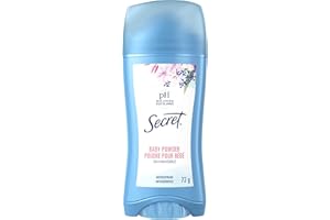 Secret Invisible Solid Antiperspirant and Deodorant, Baby Powder, 73 g