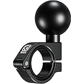 BRCOVAN 1.5'' Ball Mount, Aluminum Alloy Handlebar Clamp Base, Fit for Round Rails 0.875'' / 1'' / 1.125'' / 1.26'' in Diamet