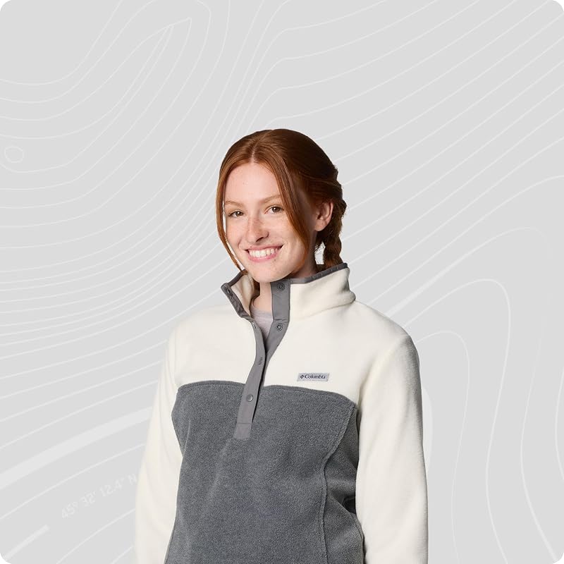 Benton Springs 1/2 Snap Pull Over 2, Pull Over in pile Donna, City Grey Heather/Chalk, M