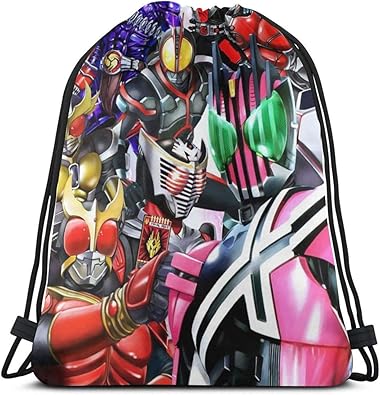 Amazon ビームバックパック 仮面ライダー 巾着バックパック ジムサック ナップサック 多機能ビームバックパック 収納バッグ 巾着袋 旅行防水 通勤 運動 大容量 男女兼用 Simple Love シンプル ラブ シューズ バッグ
