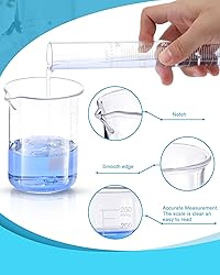 18 Pieces Lab Glassware Set Beaker Flask Cylinder