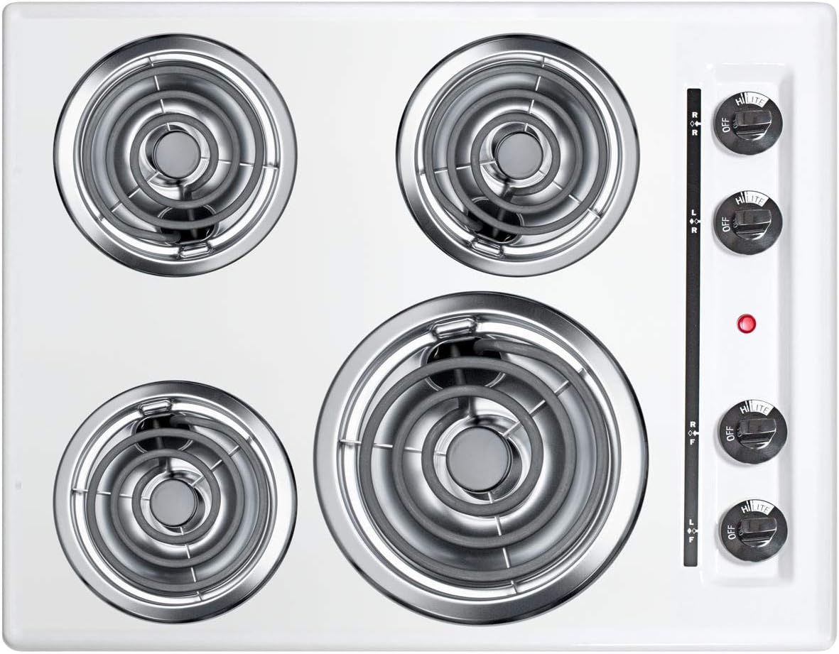 Summit Appliance WEL03 Electric Cooktop, White
