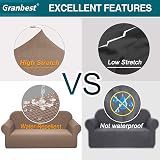 Granbest Premium Water-Repellent 1 Seater Armchair Slipcover Khaki view 4