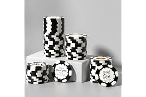 50-500 Custom Clay Poker Chips for 7 Colors,Imprinted in Full Color with Your Logo,Image or Text,40mm Heavy 11.5 Grams,Custom