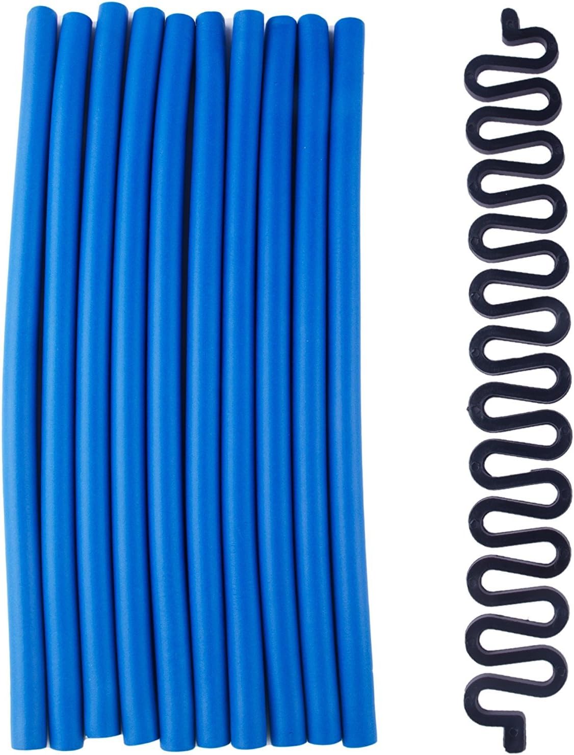 FULLY Hair Curler Rods No Heat Hair Curlers with Ponytail 1 Snake Perfect Styling Tools Make (10 Pieces, 20 g)
