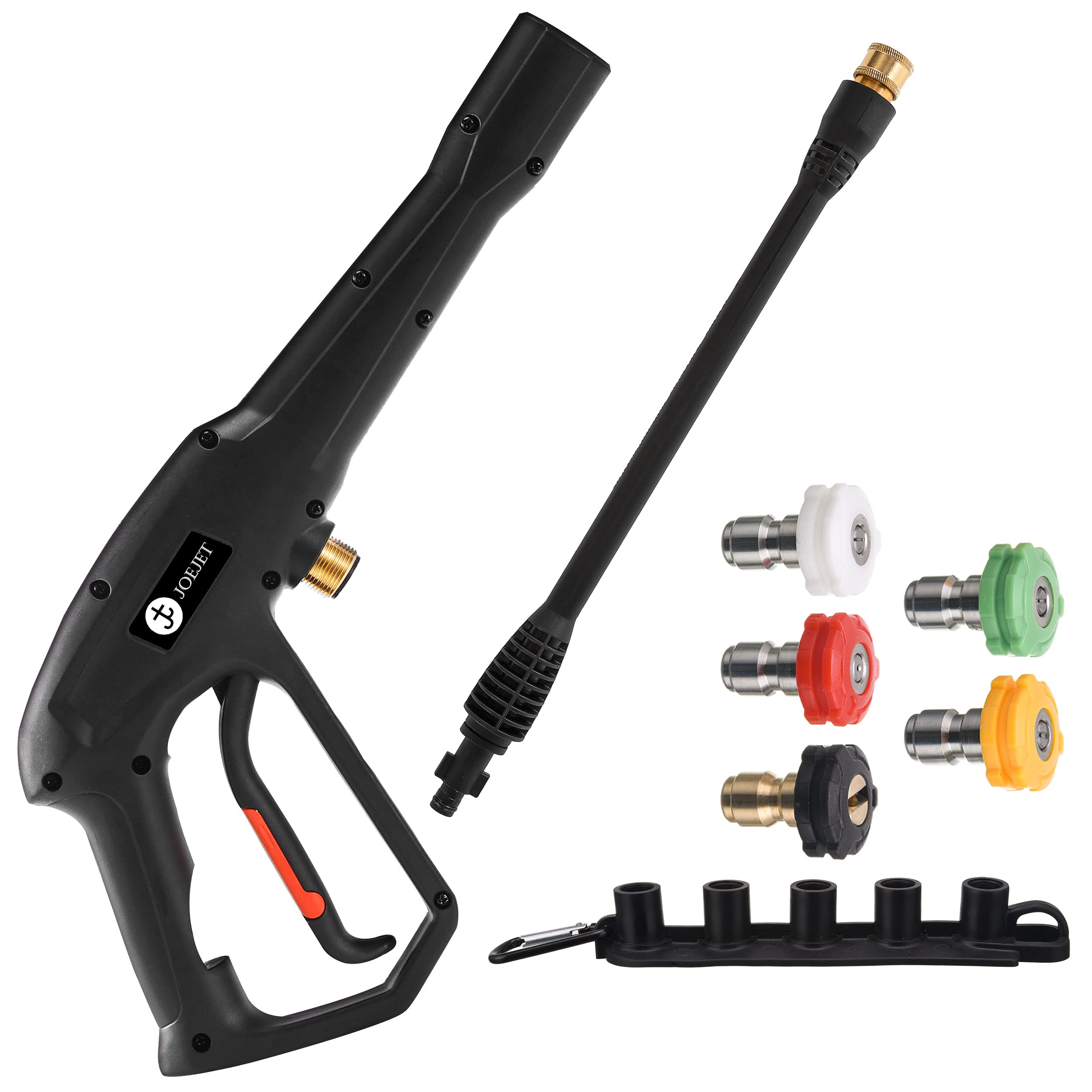 Photo 1 of JOEJET High Pressure Washer Replacement Gun with Jet Wand and 5 Spray Nozzle Tips, Compatible with Some Karcher, Ryobi, Powerstroke Electric Power Washer