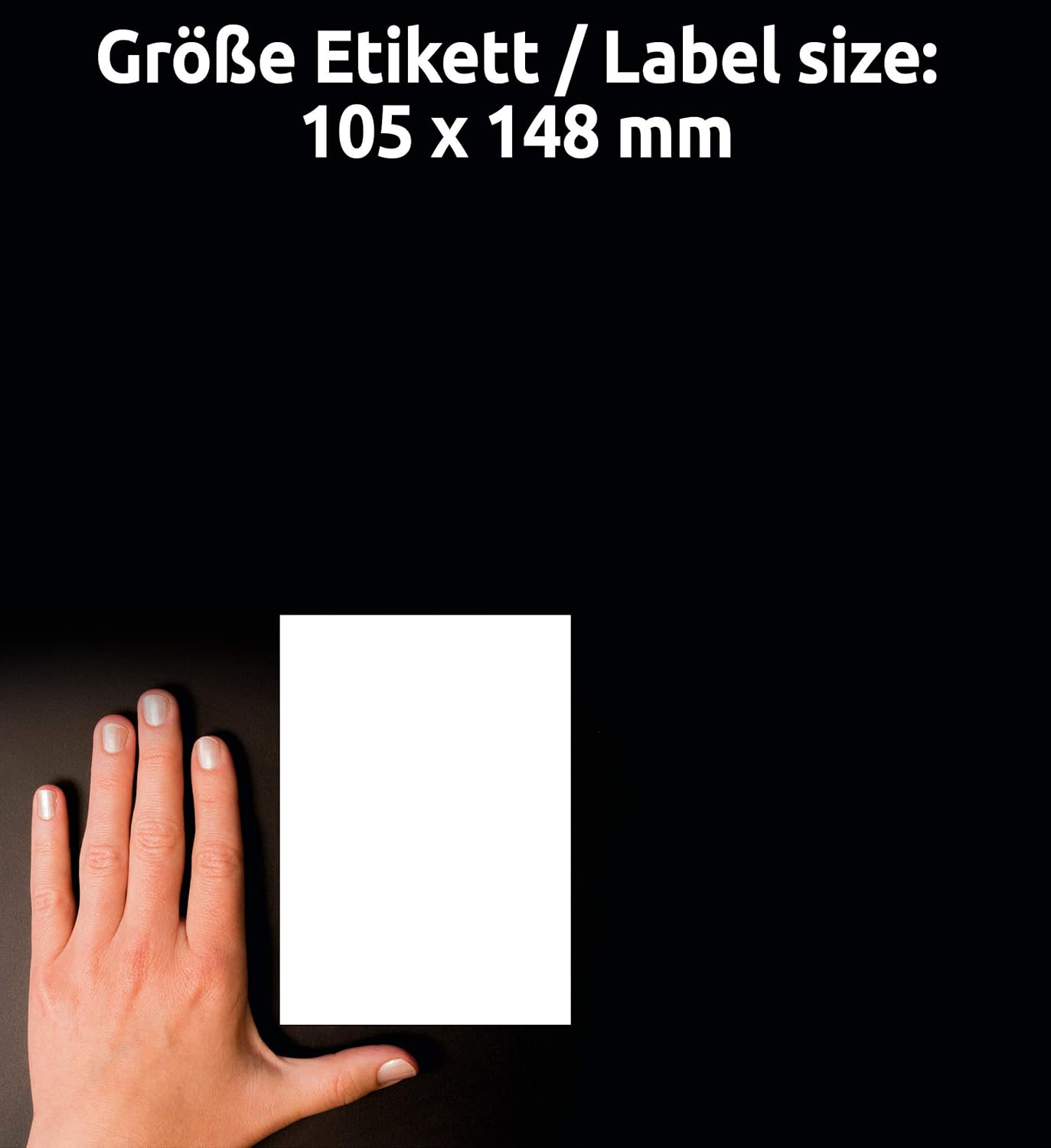 AVERY Zweckform 80 Strong Adhesive Labels, 105 x 148 mm, White, Extra Strong Self-Adhesive, Printable, 105x148mm - Image 3