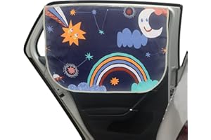 LOYAGOUR Car Window Shades for Side Windows Baby and Kids,Car Back Window Sun Shade Covers,Strong Magnetic Sunshades Curtains for Truck,27.5" x 19.5" (Starry Sky)