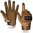 TitanOPS Tactical Gloves for Men - Full Finger Airsoft Gloves with Touch Screen Sensitive Knuckles - Sharp Resistant Microfiber Leather Nylon - Suitable for Hunting, Cycling, and Outdoor.