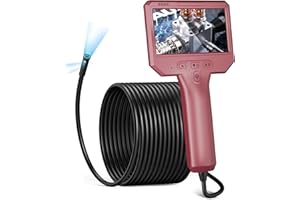 Dual-Lens Borescope Camera with Light, NIDAGE 1920P HD Endoscope Inspection Camera, IP67 Waterproof Sewer Camera with 4.3'' IPS Screen, 11.5FT Flexible Plumbing Snake Camera, Cool Gadgets for Men