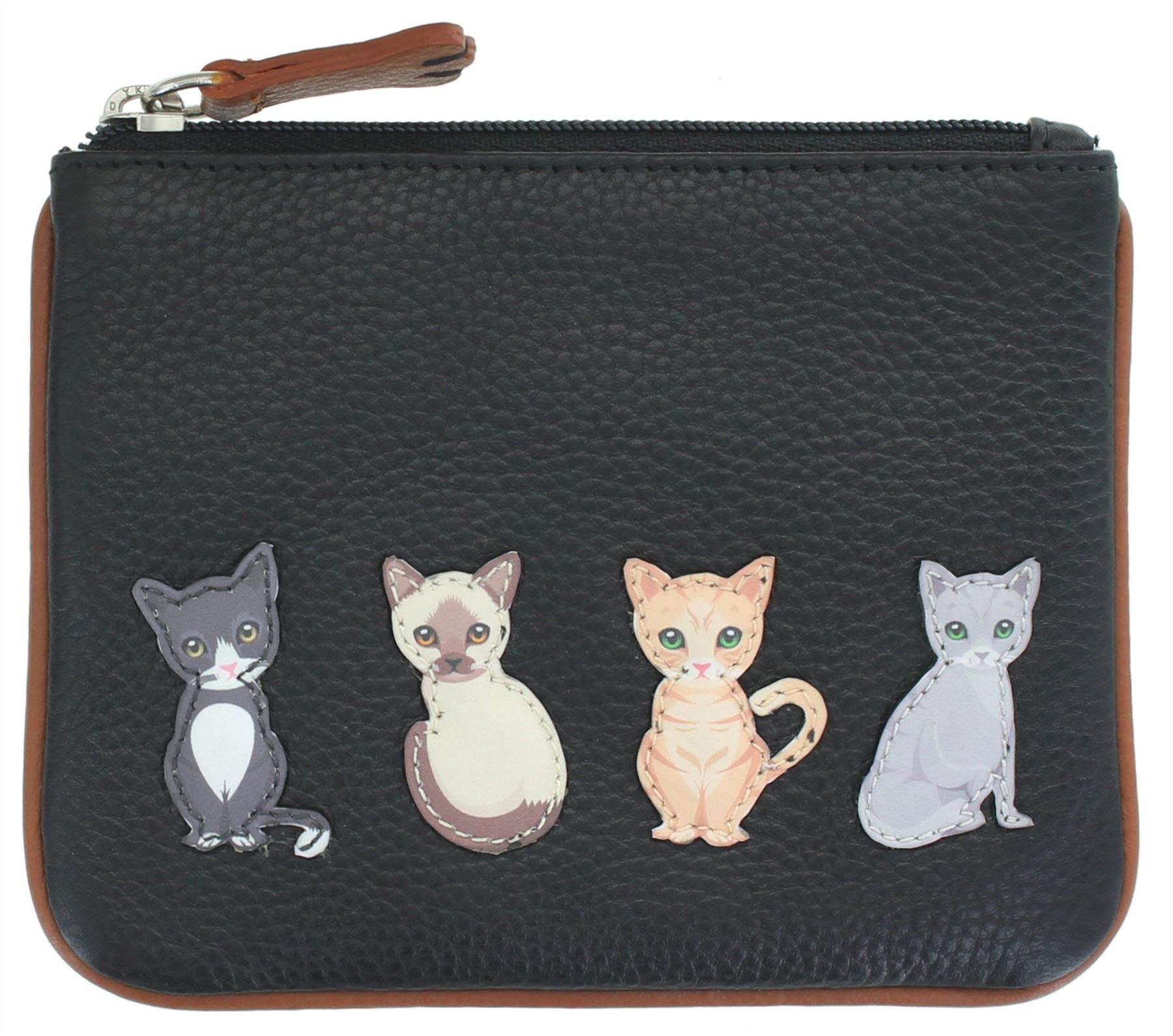 Mala Leather Best Friends Collection Leather Coin Purse RFID Blocking 4228_65 Black