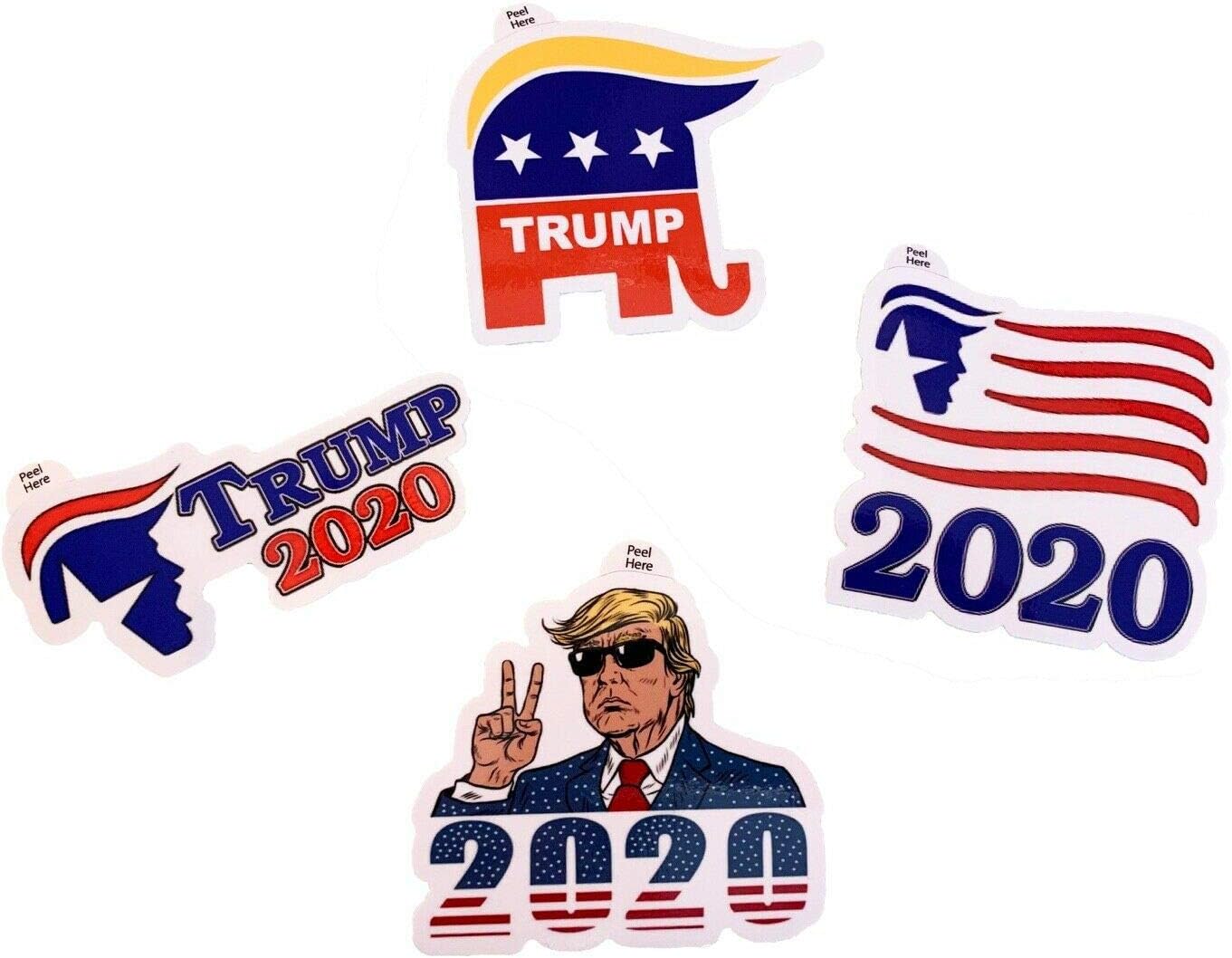 MissFun Donald Trump 2020 Campaign Self Portrait Advocate Laptop Stickers 4 Pcs