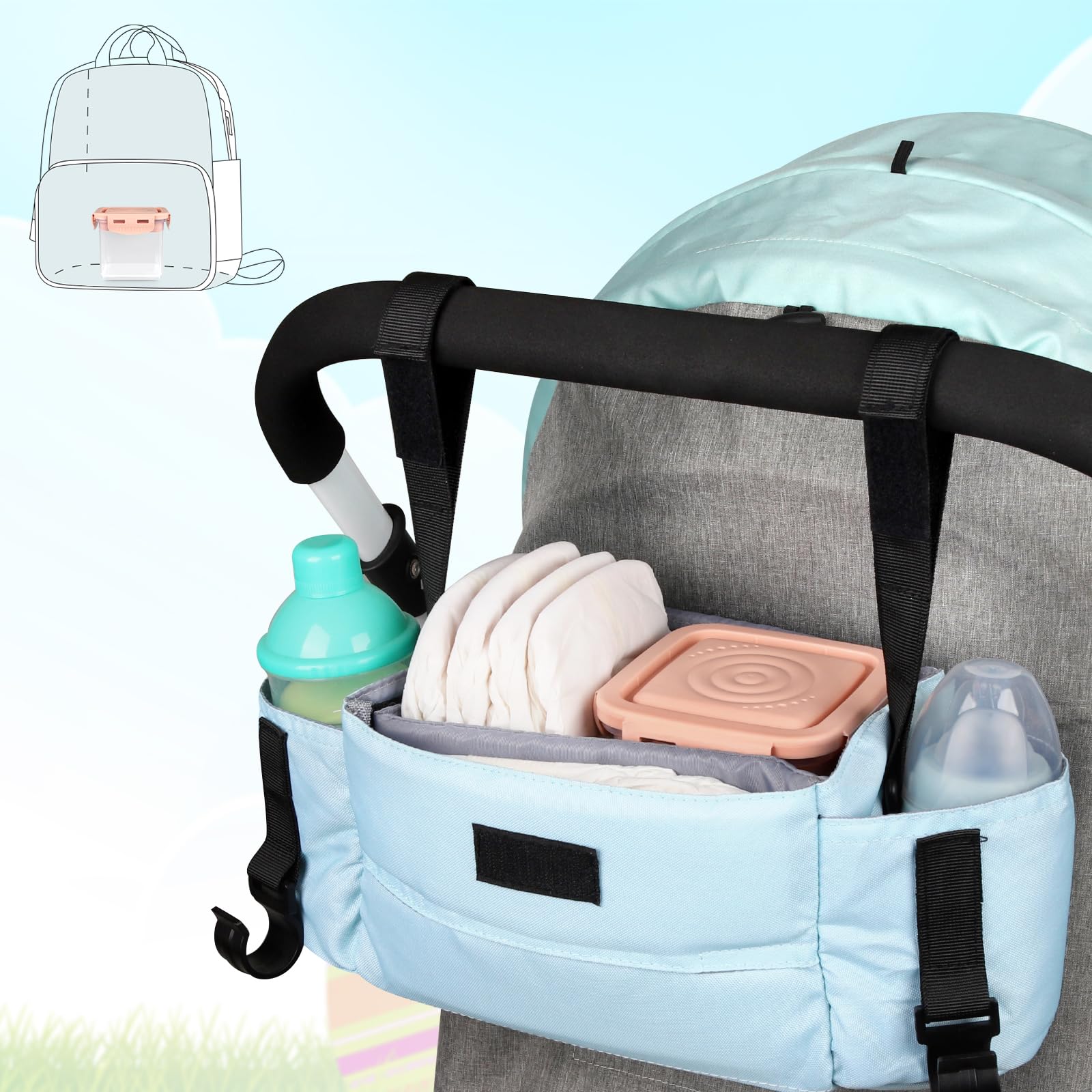 Accmor Formula Dispenser On The Go, Formula Container to Go, Portable Milk Powder Kids Snack Container with Scoop for Infant Toddler Travel Outdoor Picnic