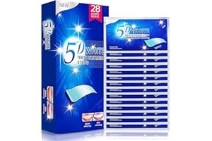 Teeth Whitening Strips: 28Pcs Enamel Safe Whitening Strips for Sensitive Teeth, Non-Slip White Strips, Fast Results in 30 Min