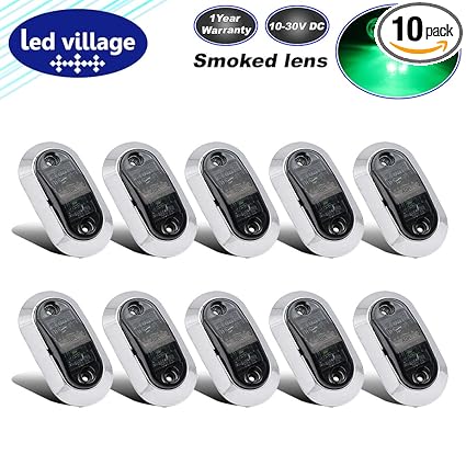 Amazon Com Pack Of 10 Ledvillage 2 5 Inch Smoked Lens Green