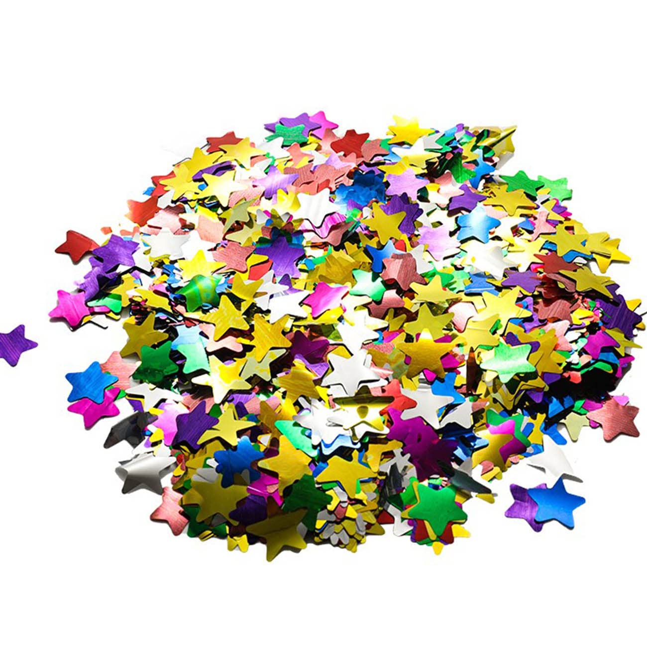 CC wonderland zone 50g Multicolor Metallic Shiny Star Confetti-Table Confetti for Party Wedding Decoration(Φ1.5cm)