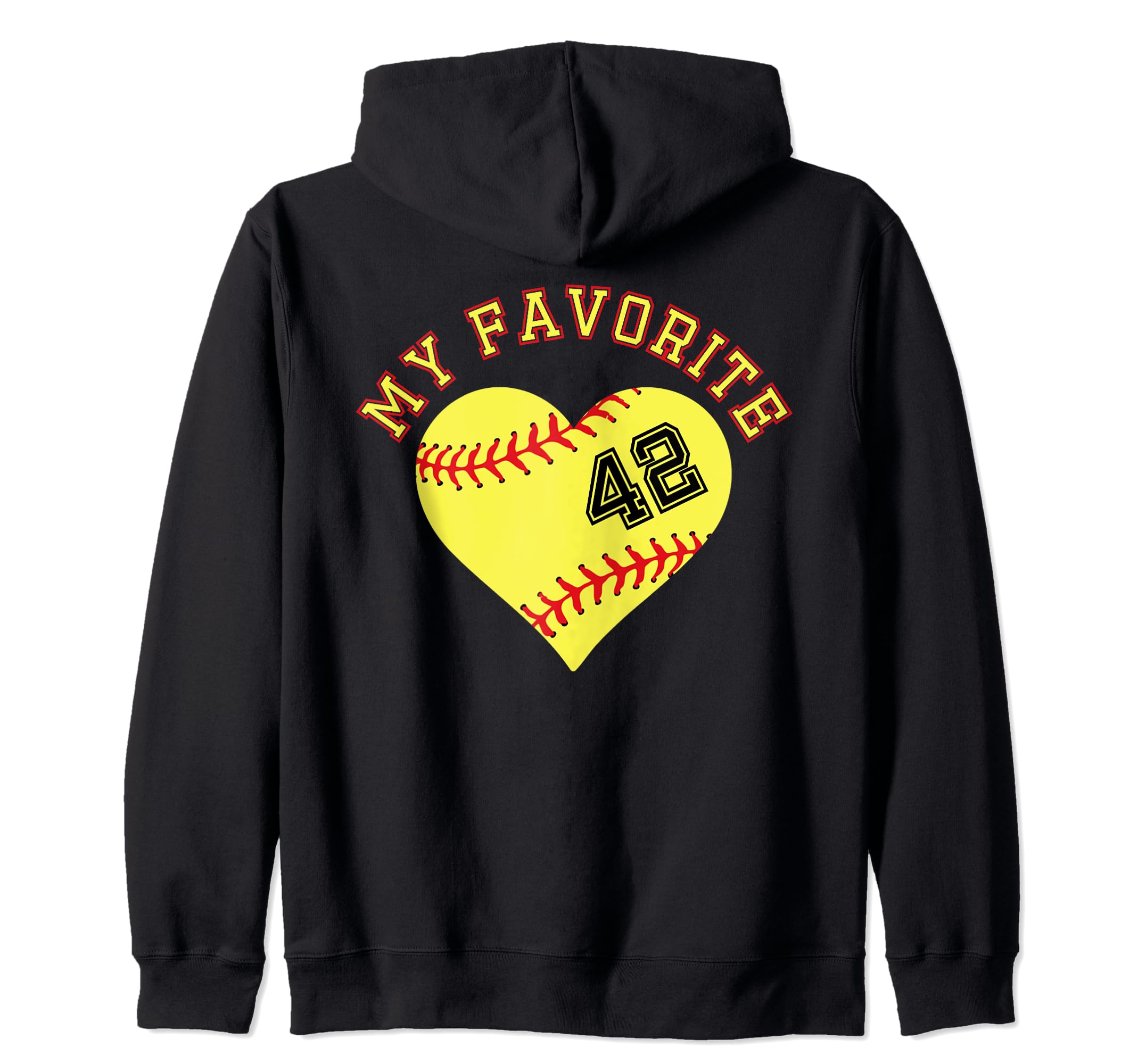 Softball Player 42 Jersey Outfit No #42 Sports Fan Zip Hoodie