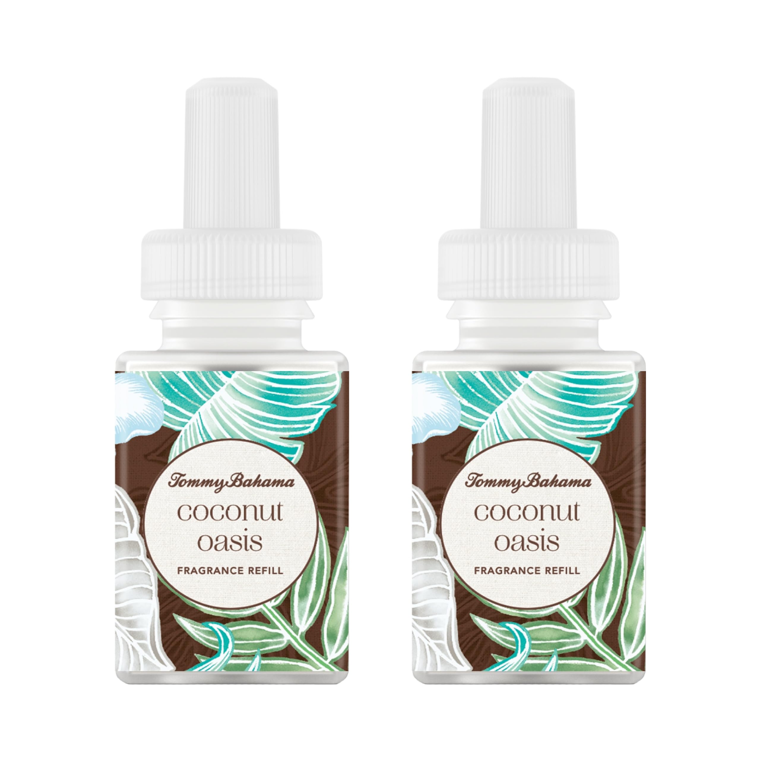 Pura & Tommy Bahama Home Scent Refill - Smart Home Air Diffuser - Up to 120-Hours of Luxury Fragrance per Refill - Spring & Summer Fragrance - 2 Pack, Coconut Oasis