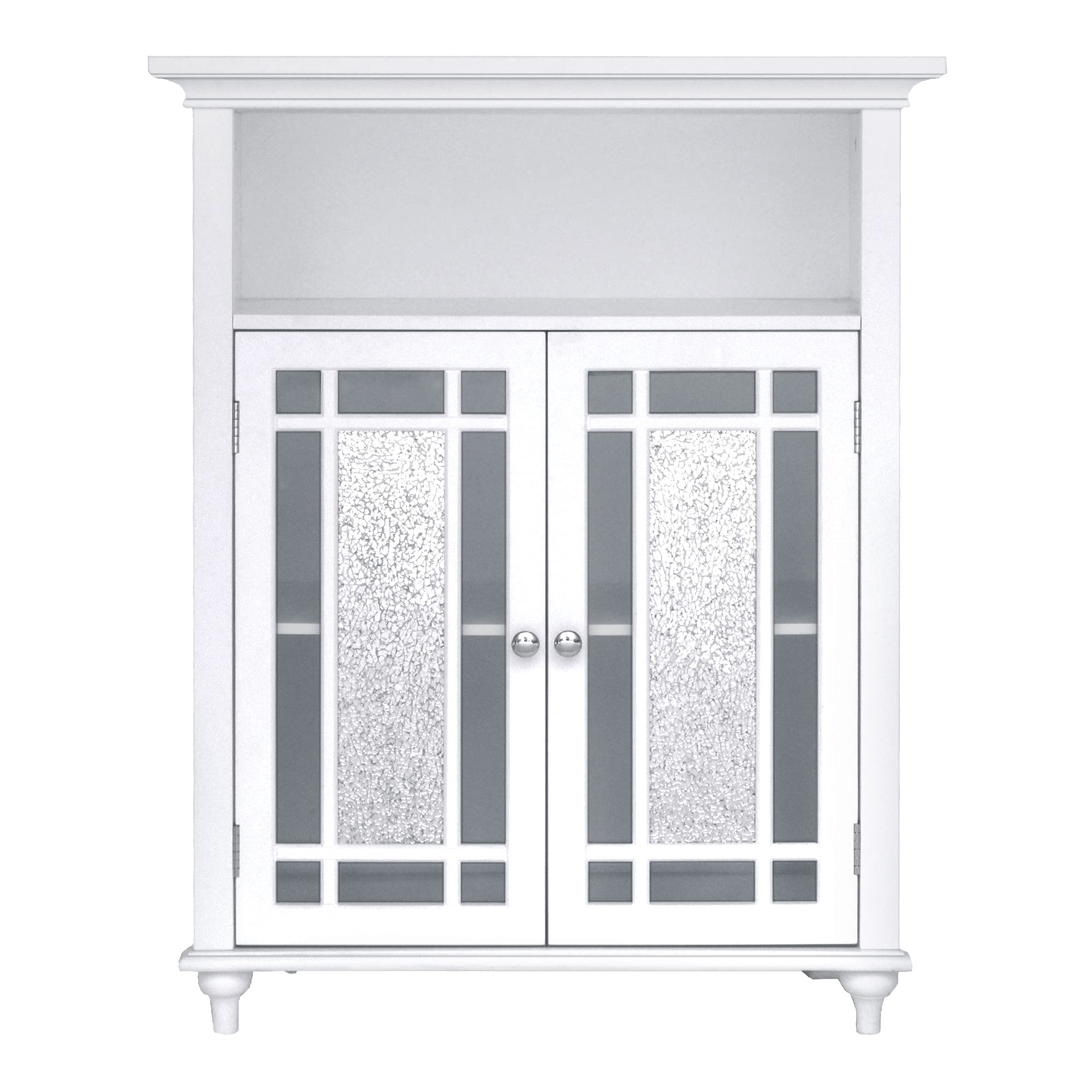 Teamson Home Bathroom Windsor Double Door Floor Cabinet White ELG-529