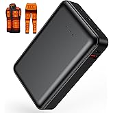 Lyzuepely 10000mah 7.4V 5V2A Heated Vests Jackets Battery Pack Suit for ORORO, Venustas Rechargeable Power Bank for Heated Vest Heating Jacket Hoodies Pants Coat for Men Women Battery