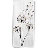 BitKAM Chihuahua Dog Kitchen Towels, Chihuahua Dandelion Dog Lover Decorative Kitchen Towels, Chihuahua Gifts, Chihuahua Pet Dog Hand Dish Towels for Kitchen Bathroom Decorative for Dog Lovers