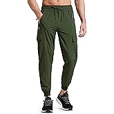 Libin Men's Lightweight Joggers Quick Dry Cargo Hiking Pants Track Running Workout Athletic Travel Casual Outdoor