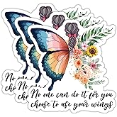 (3Pcs) No One Can Do It for You Stickers Motivational Quotes Stickers Decal Waterproof Vinyl Stickers Adult for Laptop Kindle Car Tumbler Water Bottle Mug Phone Notebook Size 3”x2.8”