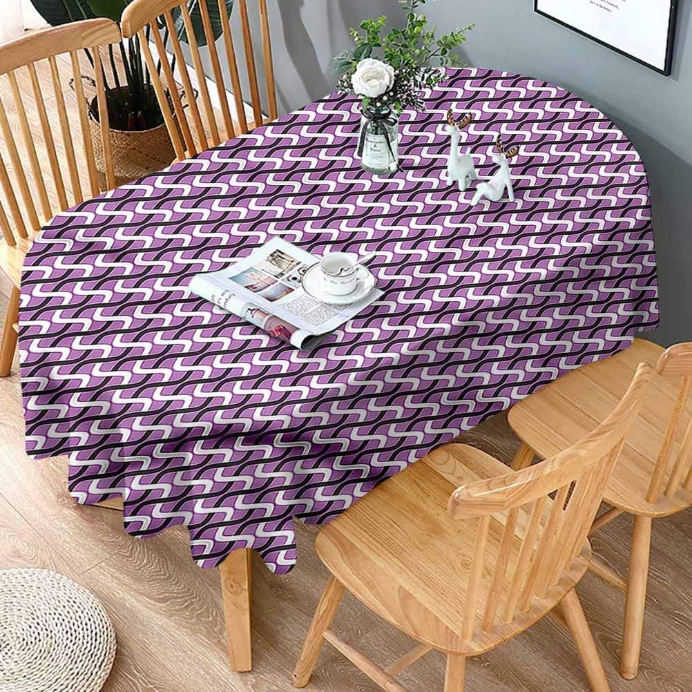 shirlyhome Table Cloth Oval Abstract Stain Resistant Tablecloth