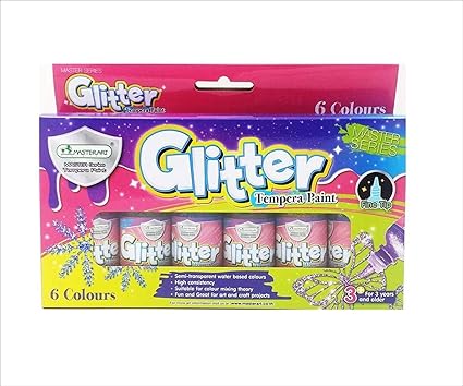 Amazon Co Jp グリッターテンペラペイント6色半透明水ベース 6 X 1oz ホーム キッチン