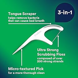 DenTek Triple Clean Advanced Clean Floss Picks, No