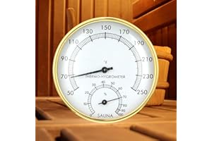 Atarvana 2 in 1 Sauna Thermometer Fahrenheit, Sauna Thermometer & Hygrometer Indoor Temperature Humidity Monitor, Sauna Accessories for Sauna Room