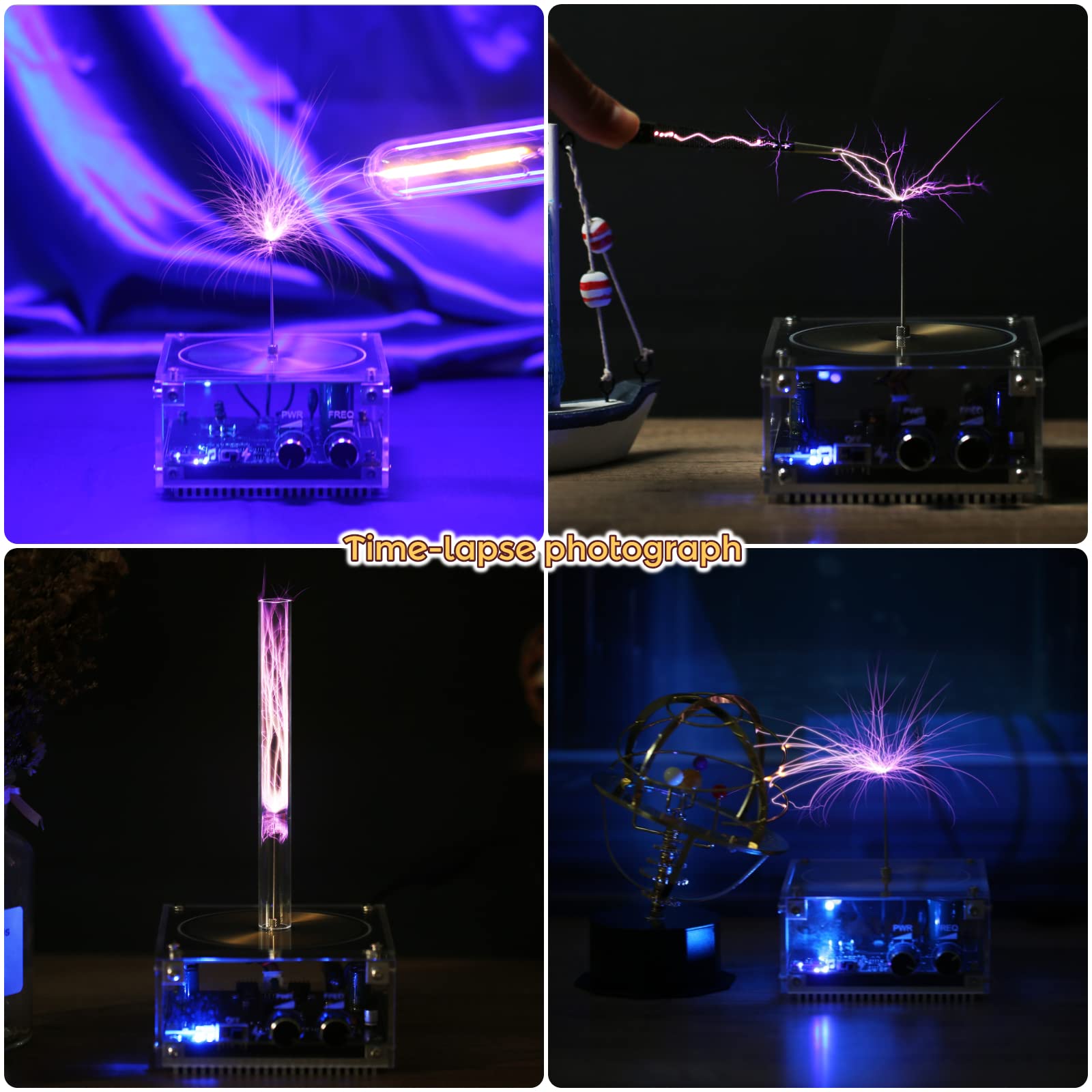 Joytech Bluetooth Music Tesla Coil Arc Plasma Loudspeaker Wireless Transmission Experiment Desktop Toy Model SSTC SS02